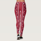 Paisley, schedels, bandana, vierkant ontwerp. leggings (Achterkant)
