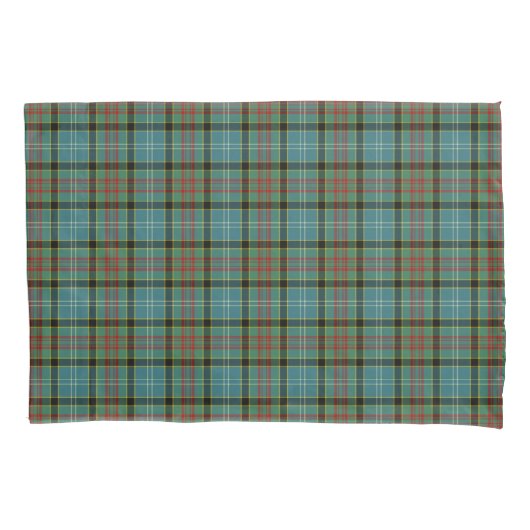 Paisley Scotland District Tartan Blauwgroen en Bla Kussensloop (Voorkant)