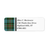 Paisley Scotland District Tartan Etiket (Voorkant)