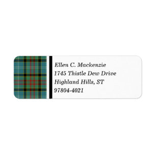 Paisley Scotland District Tartan Etiket