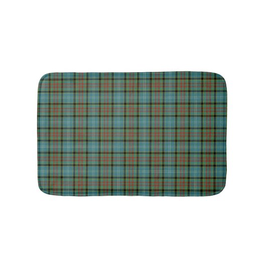 Paisley Scotland Tartan Blauwgroen Patroon Badmat (Voorkant)