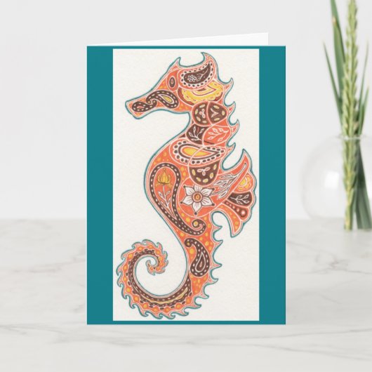Paisley Seahorse Kaart (Voorkant)