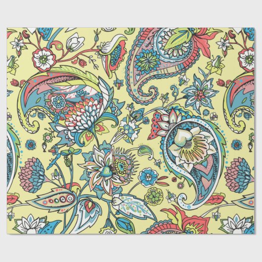 Paisley seamless pattern based on the traditional cadeaupapier (Vlak)