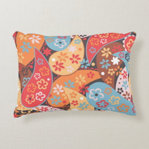 Paisley seamless pattern, Color Vintage Hand Accent Kussen