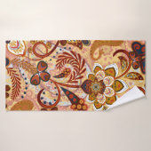 Paisley seamless pattern with flowers in indian st badhanddoek (Badhanddoek)