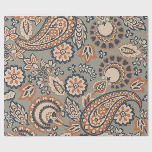 Paisley seamless vintage pattern. Backgrou Cadeaupapier (Vlak)