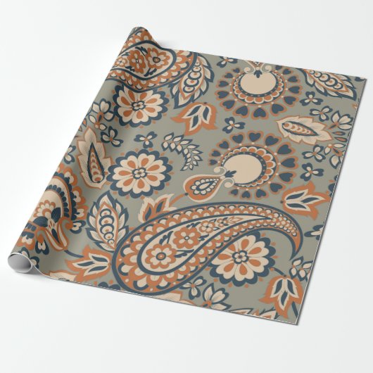 Paisley seamless vintage pattern. Backgrou Cadeaupapier (Uitgerold)