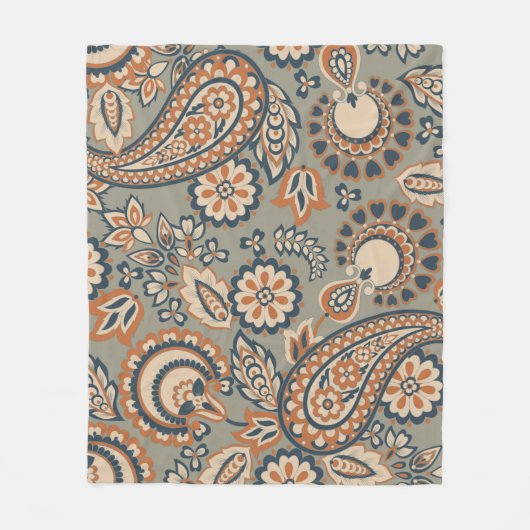 Paisley seamless vintage pattern. Backgrou Fleece Deken (Voorkant)