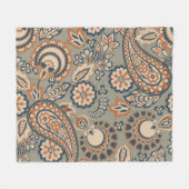 Paisley seamless vintage pattern. Backgrou Fleece Deken (Voorkant (Horizontaal))