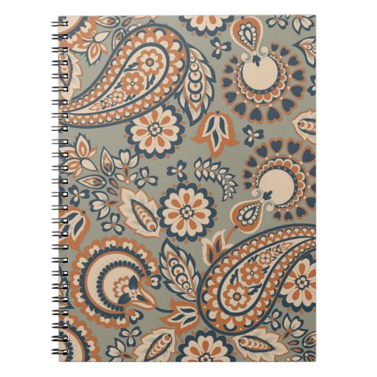 Paisley seamless vintage pattern. Backgrou Notitieboek (Voorkant)
