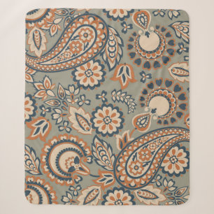 Paisley seamless vintage pattern. Backgrou Sherpa Deken