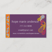 Paisley Senior Afbeeldingen Senior Profile Card Contactkaartje (Achterkant)