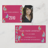 Paisley Senior Afbeeldingen Senior Profile Card Visitekaartje (Voorkant / Achterkant)