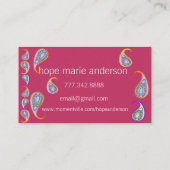 Paisley Senior Afbeeldingen Senior Profile Card Visitekaartje (Achterkant)