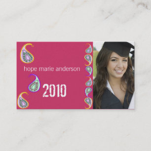 Paisley Senior Afbeeldingen Senior Profile Card Visitekaartje