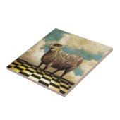  Paisley Sheep in Brown Tegeltje (Zijkant)