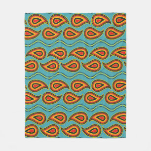 Paisley sierlijke textuur: Indiase elegantie. Fleece Deken