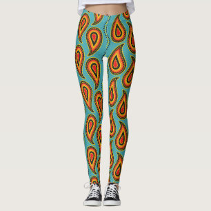 Paisley sierlijke textuur: Indiase elegantie. Leggings