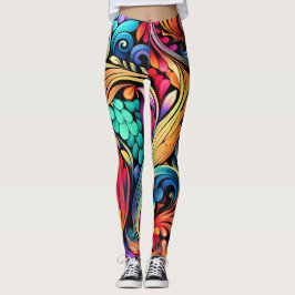 Paisley sierpatroon leggings