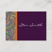  Paisley Sinaasappel en Plum Visitekaartje (Achterkant)