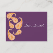  Paisley Sinaasappel en Plum Visitekaartje (Achterkant)