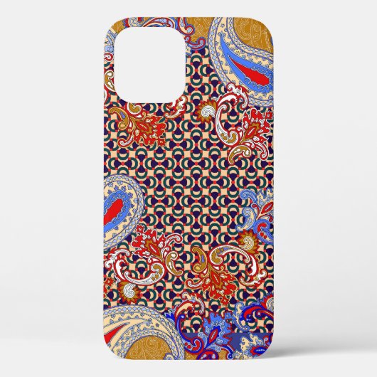 Paisley Sjaal: Meerkleurig stoffen ontwerp Case-Mate iPhone Case (Achterkant)