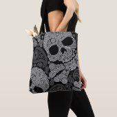 Paisley Skull Black Tote Bag (Dichtbij)