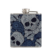 Paisley Skull Graphic Print Liquor Flask Heupfles (Achterkant)