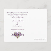 Paisley slaat de datum op Aankondigingskaart (Achterkant)