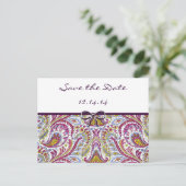 Paisley slaat de datum op Aankondigingskaart (Staand voorkant)