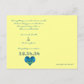 Paisley slaat de datum op Aankondigingskaart (Achterkant)