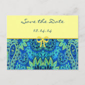 Paisley slaat de datum op Aankondigingskaart (Voorkant)