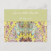 Paisley slaat de datum op Aankondigingskaart (Voorkant)