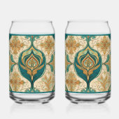 Paisley Smaragd Soda Glas (Achterkant)