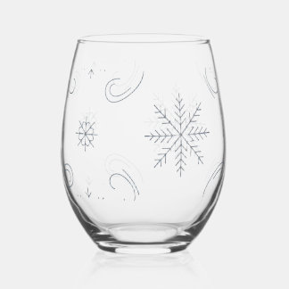 Paisley Sneeuwvlies Band Wijnglas Zonder Voet