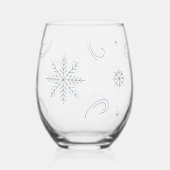 Paisley Sneeuwvlies Band Wijnglas Zonder Voet (Achterkant)