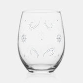 Paisley Sneeuwvlies Band Wijnglas Zonder Voet (Rechts)