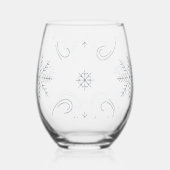 Paisley Sneeuwvlies Band Wijnglas Zonder Voet (Links)