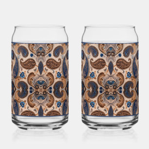 Paisley sodaglas blikvorm glas