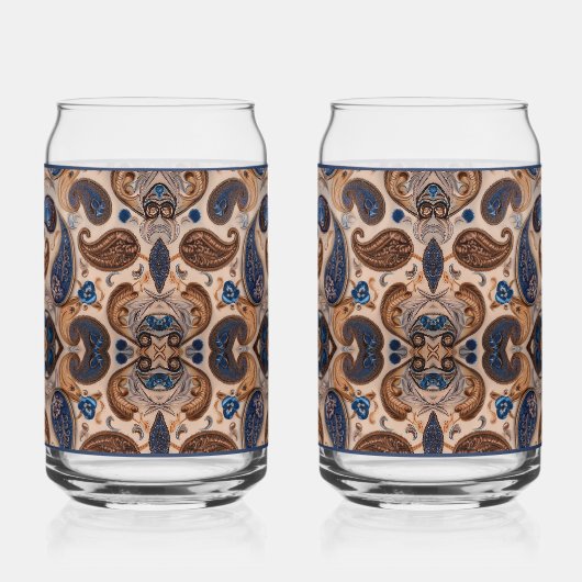 Paisley sodaglas blikvorm glas (Voorkant)
