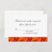 Paisley Starfish - Warm Summer Reply Card RSVP Kaartje (Voorkant / Achterkant)