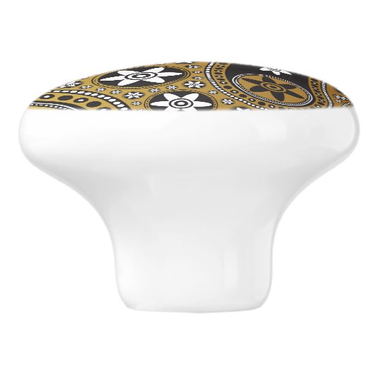 Paisley Stars Keramische Knop (Zijkant)