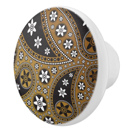 Paisley Stars Keramische Knop (Rechts)