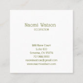 Paisley stof textiel patroon ambachten naaien vierkante visitekaartje (Achterkant)