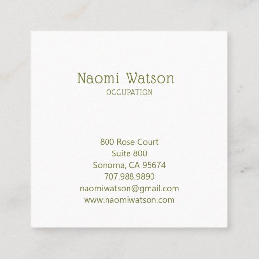 Paisley stof textiel patroon ambachten naaien vierkante visitekaartje (Achterkant)