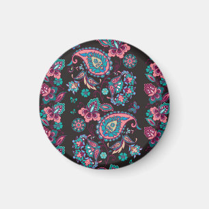 Paisley Streep: Zwart Decoratief Naadloos Magneet