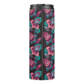 Paisley Streep: Zwart Decoratief Naadloos Thermosbeker (Achterkant)