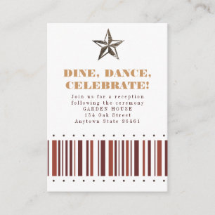 Paisley Stripes Reception of Information Card Informatiekaartje