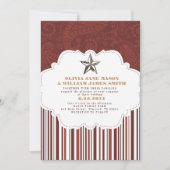 Paisley Stripes Wedding Invitation Kaart (Voorkant)