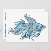 Paisley stromende vis kaart (Voorkant / Achterkant)